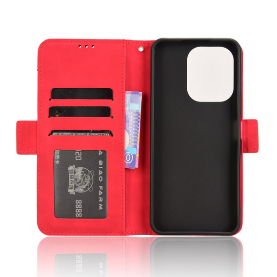 Klapkové puzdro pre Xiaomi Redmi 13, Card Slot, červené