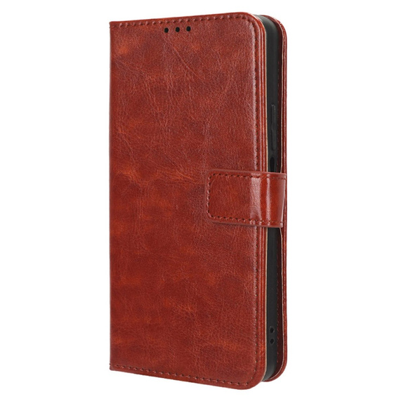 Klapkové puzdro pre Xiaomi Redmi 13, Crazy Horse Wallet, hnedé