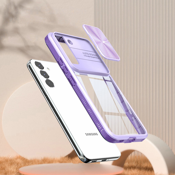 Obal na mobil pre Samsung Galaxy A14 4G/5G, Slide Camera, fialové