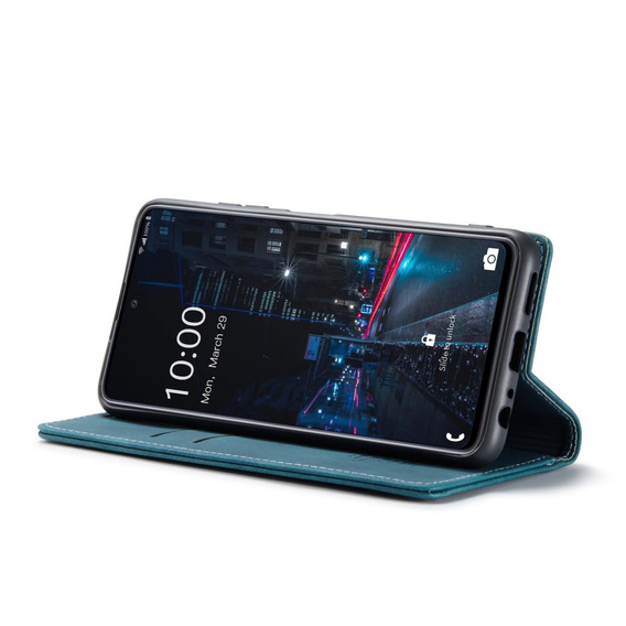 CASEME puzdro pre Samsung Galaxy A33 5G, Leather Wallet Case, zelený