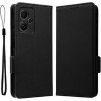 Klapkové puzdro pre Xiaomi Redmi Note 12 5G / POCO X5 5G, Wallet Litchi Magnet, čierne