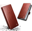 Flipové puzdro pre Samsung Galaxy S25 Ultra, QIALINO Leather Wallet, tmavohnedá