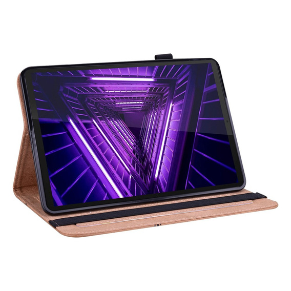 Puzdro pre Lenovo Tab M10 Plus 10.6 Gen 3 TB-125F TB-128F, Classic, s priestorom pre stylus, hnedé