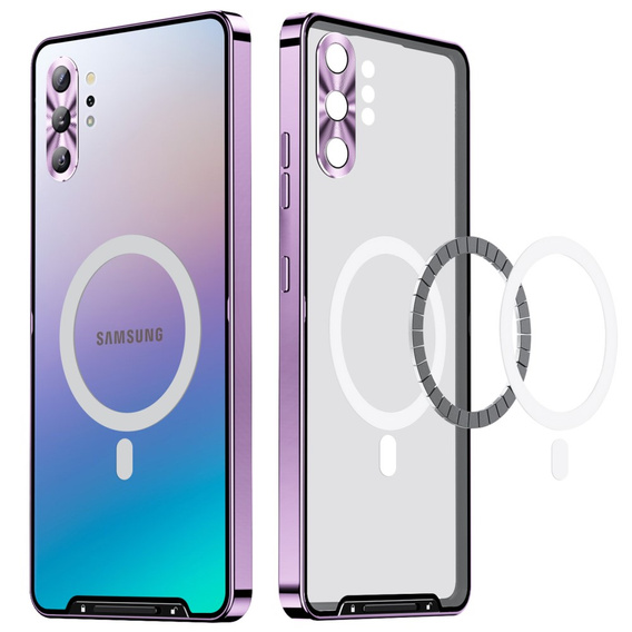 Ochranné puzdro na fotoaparát pre Samsung Galaxy Note 10+ Plus, CamShield MagSafe, transparentné / fialové
