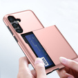 Obal na mobil pre Samsung Galaxy A56 5G, Sliding Card Holder, ružové