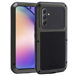 Love Mei Obal na mobil pre Samsung Galaxy A54 5G, armored with glass, zelený