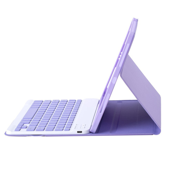 Puzdro s bluetooth klávesnicou pre iPad 11" 2025 A16 (11 gen.) / iPad 10.9" 2022 (10 gen.), fialové