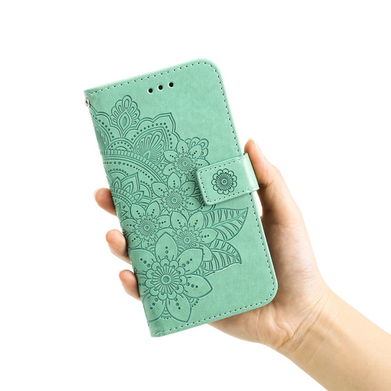Klapkové puzdro pre Xiaomi Redmi 13C / Poco C65, Mandala Flower, zelené