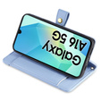 Klapkové puzdro pre Samsung Galaxy A16, Wallet Zipper Pocket, modré