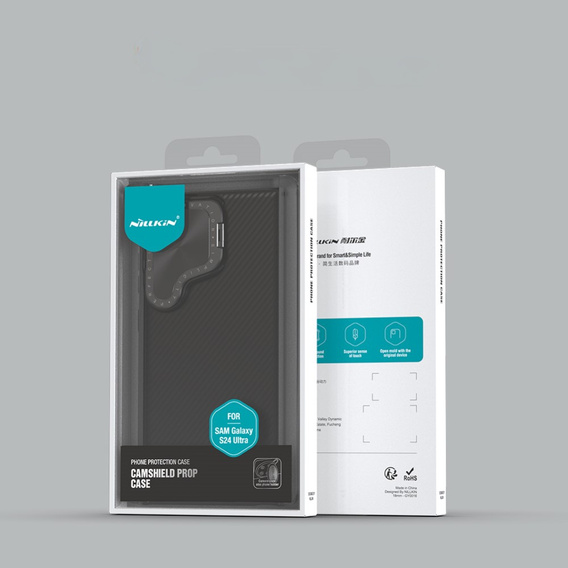 Puzdro pre Samsung Galaxy S24 Ultra, pancierované Nillkin, CamShield Prop, čierne