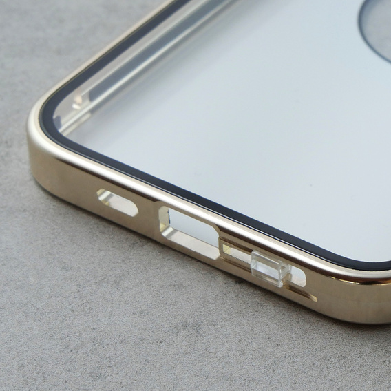 Magnetické puzdro Dual Glass MagSafe pre iPhone 11, zlaté
