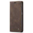 CASEME puzdro pre Samsung Galaxy M33 5G, Leather Wallet Case, hnedé