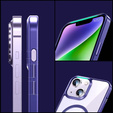 Obal na mobil pre iPhone 14, ERBORD Hybrid MagSafe Case, modré