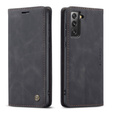 CASEME puzdro pre Samsung Galaxy S21 FE, Leather Wallet Case, čierne