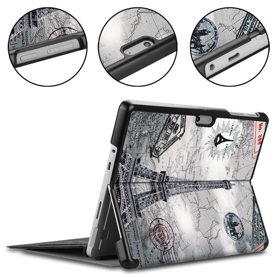 Puzdro pre Microsoft Surface Go 3/Go 2/Go, Smartcase, Eiffel Tower
