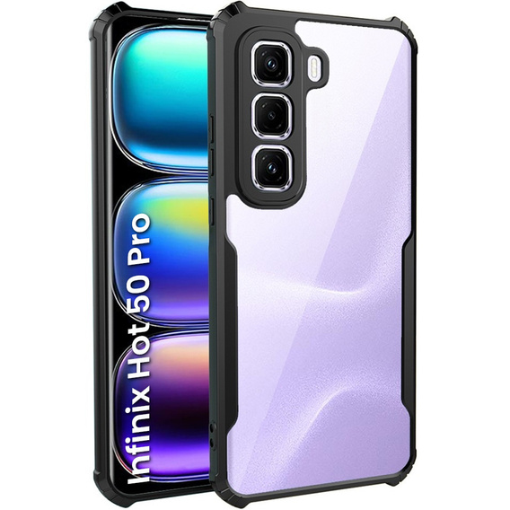 Obal na mobil pre Infinix Hot 50 Pro 4G, AntiDrop Hybrid, čierne