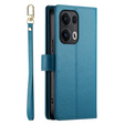Klapkové puzdro pre Oppo Reno 13 Pro 5G, Wallet Zipper Pocket, modré