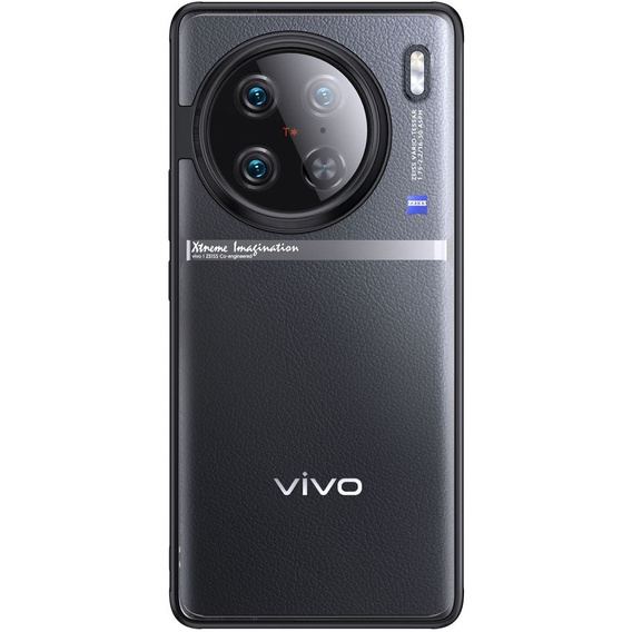 Obal na mobil pre Vivo X90 Pro, Fusion Hybrid, transparentné / čierne