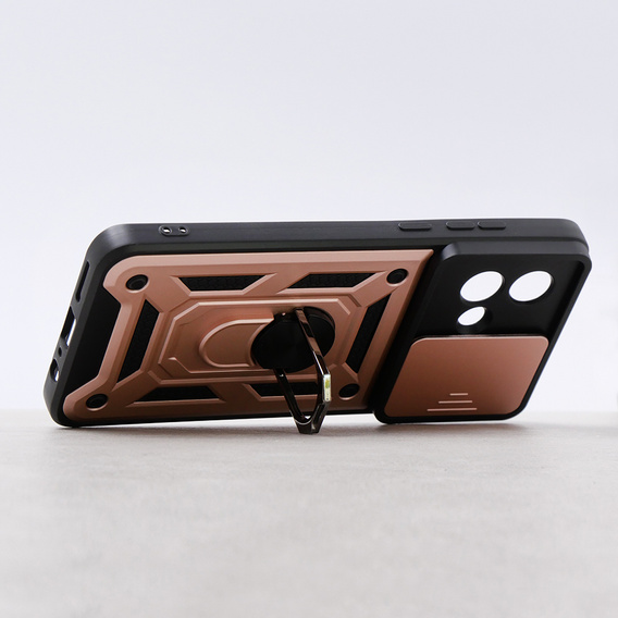 Obal na mobil pre Motorola Moto G84 5G, CamShield Slide, ružové rose gold