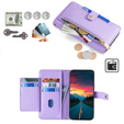 Klapkové puzdro pre Realme 14 Pro 5G, Wallet Zipper Pocket, fialové
