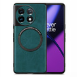 Obal na mobil pre OnePlus 11 5G, Leather Hybrid MagSafe, zelený