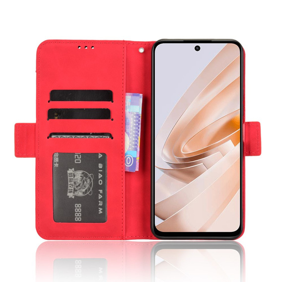 Klapkové puzdro pre Xiaomi Redmi 13, Card Slot, červené