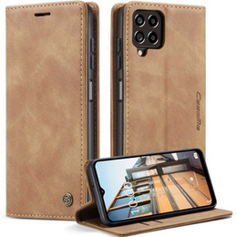 CASEME puzdro pre Samsung Galaxy M33 5G, Leather Wallet Case, hnedé