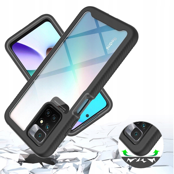 Puzdro pre Xiaomi Redmi 10, Shockproof, s fóliou, modré