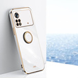 Obal na mobil pre Xiaomi Poco M4 Pro 4G, Electro Ring, biele