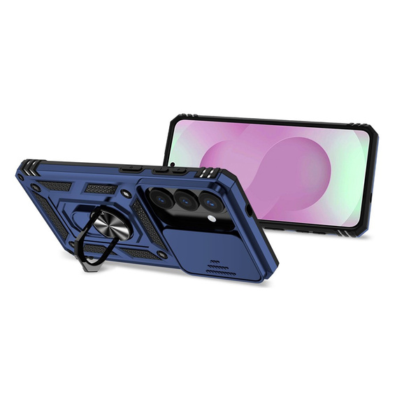 Puzdro s podstavcom a krytom objektívu pre Samsung Galaxy S26, modré