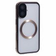 Magnetické puzdro Dual Glass MagSafe pre iPhone 16, zlaté