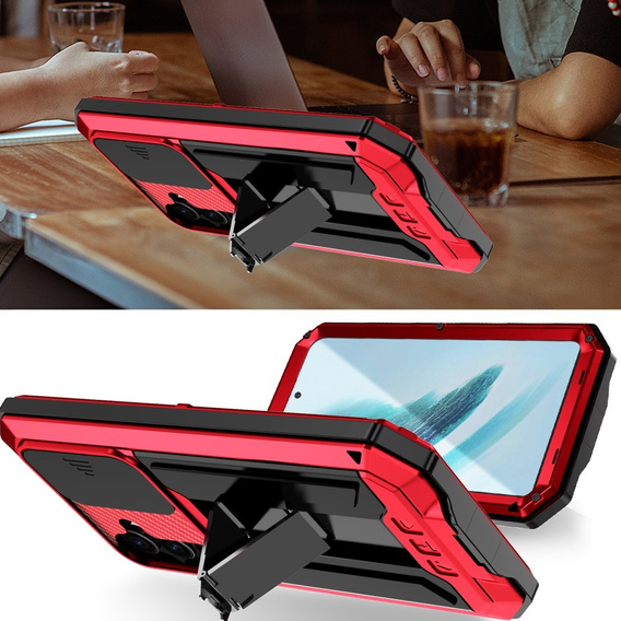 Obrnené puzdro pre Samsung Galaxy S25+ Plus, R-JUST, červené