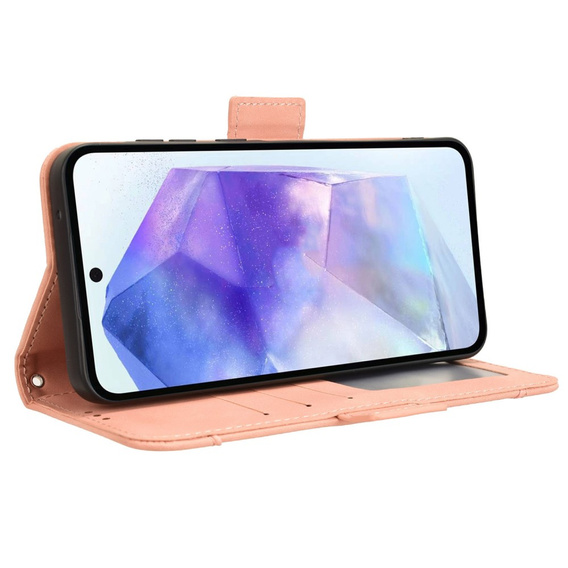 Klapkové puzdro pre Samsung Galaxy A55 5G, Card Slot, ružové