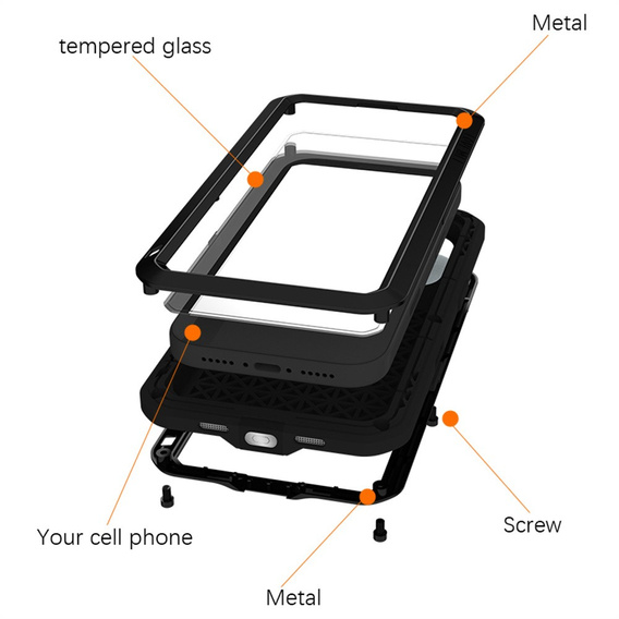 Puzdro s tvrdeným sklom pre iPhone 17 Pro