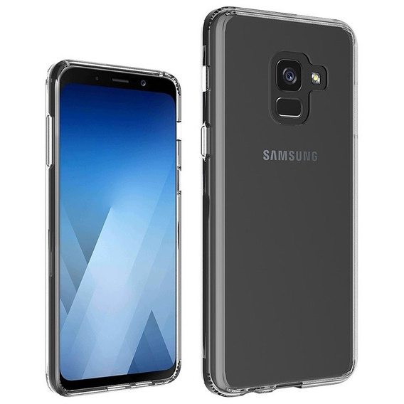 Obal na mobil pre Samsung Galaxy A8 2018, Fusion Hybrid, priehľadné