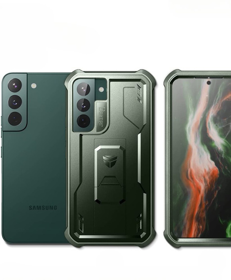 Obrnené puzdro pre Samsung Galaxy S22, Dexnor Full Body, zelený