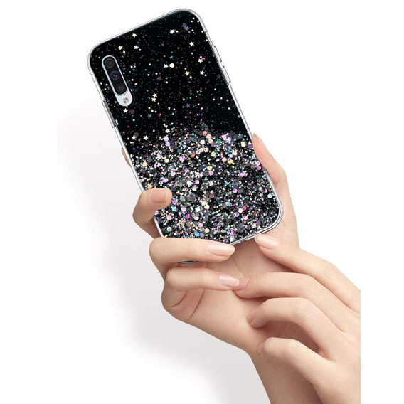 Obal na mobil pre Samsung Galaxy A50/A50S/A30S, Glittery, čierne