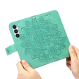 Klapkové puzdro pre Samsung Galaxy A54 5G, Mandala Flower, zelený