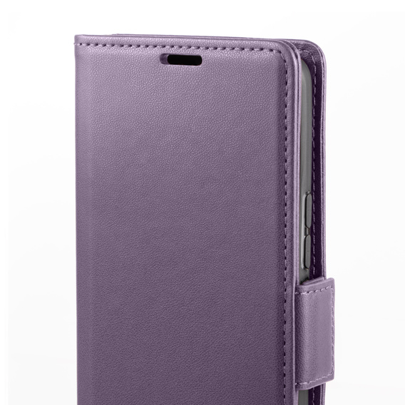 Puzdro pre Samsung Galaxy A36, ERBORD Glossy Litchi, flipová peňaženka, fialové