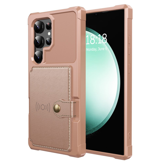 Puzdro pre Samsung Galaxy S25 Ultra, Card Holder Kickstand, čierne