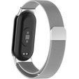 Milánsky náramok s puzdrom pre Xiaomi Smart Band 10 / 9 / 8, strieborný