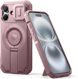 Obrnené puzdro pre iPhone 16, Dexnor CamProtect MagSafe, ružové