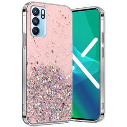 Obal na mobil pre OPPO Reno6 5G, Glittery, ružové