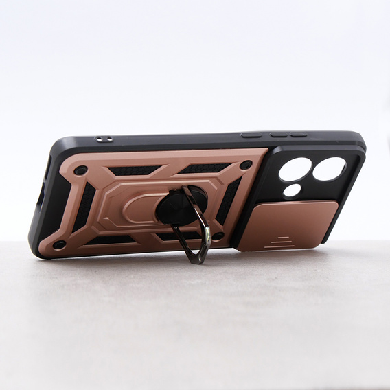 Obal na mobil pre Motorola Edge 40 Neo, CamShield Slide, ružové rose gold