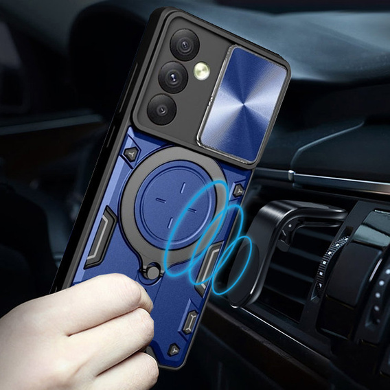Pancierované puzdro pre Samsung Galaxy A54 5G, CamShield Slide, modré