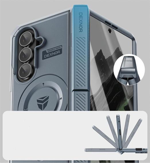 Dexnor Magnetické pancierované puzdro s dvojitou základňou pre Samsung Galaxy Z Fold7