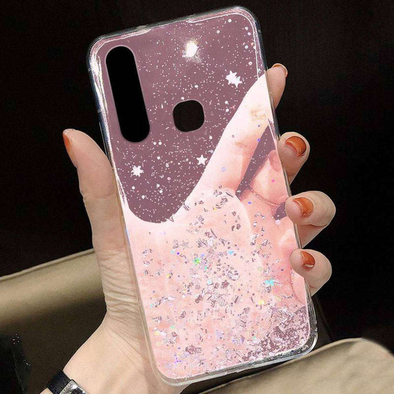 Obal na mobil pre Samsung Galaxy A40, Glittery, ružové