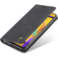 CASEME puzdro pre Samsung Galaxy M21, Leather Wallet Case, čierne