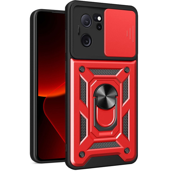 Obal na mobil pre Xiaomi 13T / 13T Pro, CamShield Slide, červené