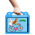 Detské puzdro pre iPad 9.7" 2018/2017 (6/5 gen.) / Pro 9.7" 2016, Cute Patterns, so stojanom, modré